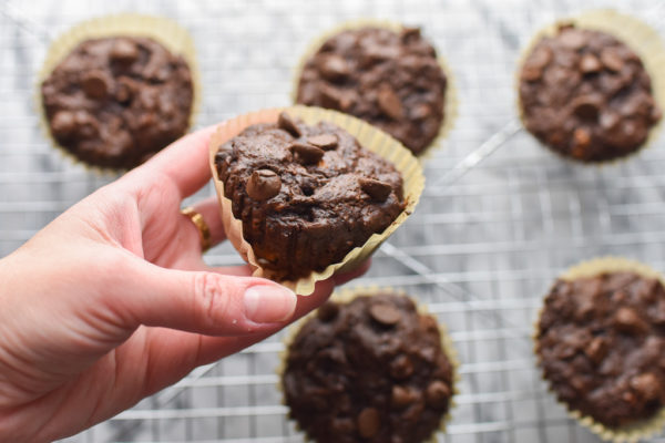 chocolate banana muffins